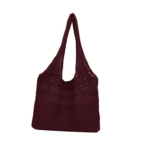 MUCKLILY 1Stück Damen Sling Bag Schultertasche im Hollow Design für Freizeit Schule Reisen Hochwertige Langlebige Umhängetasche Weinrot mit Bequemem Schultergurt MUCKLILY 1Stück Damen Sling Bag Schultertasche im Hollow Design für Freizeit Schule Reisen Hochwertige Langlebige Umhängetasche Weinrot mit Bequemem Schultergurt von MUCKLILY