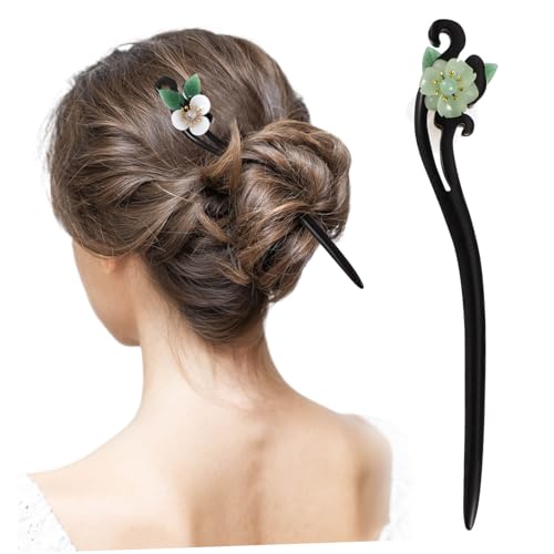MUCKLILY Holz Haarnadel Handgemachte Dekorative Retro Stil Kopf Zubehör Für Mädchen Frauen Outdoor Accessoire Kreativer Haarstab Traditionellen Stil von MUCKLILY