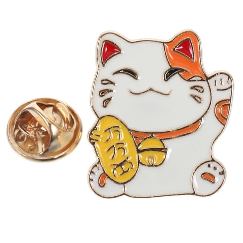 MUCKLILY 1Stück Katzenbrosche im Japanischen Cartoon Glückskatze Pin Robuster für Kleidung Accessoires Perfektes für Kawaii Fans von MUCKLILY