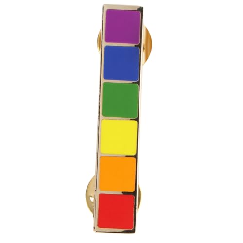 MUCKLILY Herzförmige Metallbrosche Mit Regenbogenstreifen Schwules Abzeichen Anstecknadel Für Kleidung Modisches Scharnier Für Abendkleid von MUCKLILY