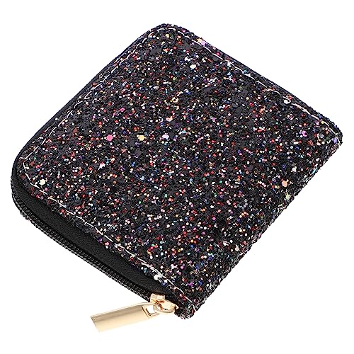 MUCKLILY Mini Glitzer Geldbörse Damen Mit Reißverschluss Fashion Sequins Portemonnaie Kreative Münzbörse Für Mädchen Praktische Aufbewahrungstasche Für Schule Und Shopping von MUCKLILY