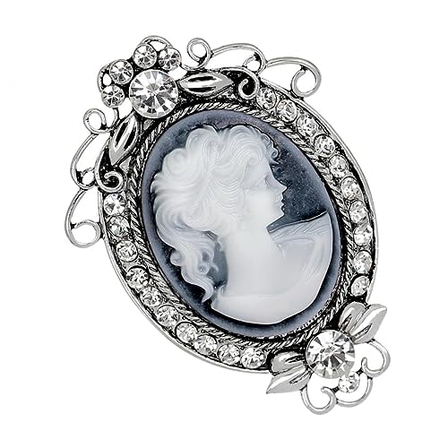 MUCKLILY Retro Brosche Aus Legierung Mit Strass Für Damen Vintage Schönheitsbrosche Breastpin Schmuck Für Outfits Und Kostümzubehör von MUCKLILY