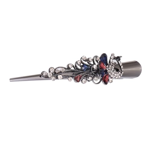 MUCKLILY Vintage Strass Haarspange für Damen Große Entenschnabelform Eleganter Haarschmuck Legierung für Partys und Alltagslooks von MUCKLILY