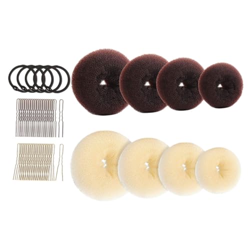 MUCKLILY 1satz Donut Haar Bun Maker Mit Süßen Duttformen U-förmigen Haarnadeln Und Haargummis Für Einfache Frisuren Für Und Mädchen Für Partys Und Hochzeiten von MUCKLILY