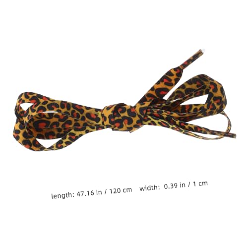 MUCKLILY 2 Paar Flache Leoparden schnürsenkel Polyester Schuhbänder für Herren Strapazierfähige Farbechte Schnürbänder mit Flacher Spitze Passend für Sneakers und Freizeitschuhe von MUCKLILY