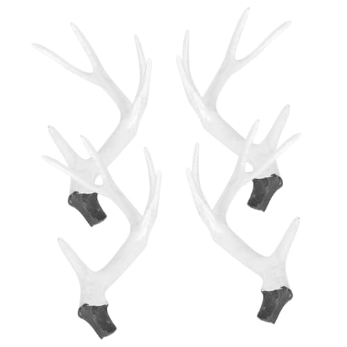 MUCKLILY 2 Paar Geweih Kopfschmuck Künstliches Hirschgeweih Hirschdekor Lebensechtes Hirschgeweih Rentierhörner DIY Kopfschmuck Geweih Weihnachten DIY Geweihdekor Künstliches von MUCKLILY