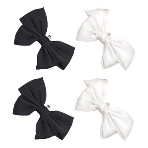 MUCKLILY 2 Paare Abnehmbare Schleifen Schuhclips Bowknot Schuhschmuck für Damen High Heels Flats Sandalen Elegante Polyester Bogenknoten Schuhdekoration Vielseitig Tragbar für Frauen von MUCKLILY