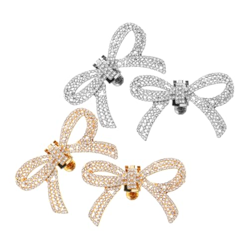 MUCKLILY 2 Paare Abnehmbare Strass Schuhclips für High Heels Metall Schnallen Schuhe Schmuck Zubehör für Hochzeit Party Sandalen Dekoration von MUCKLILY