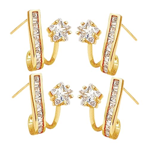 MUCKLILY 2 Paare Leichte Damen Ohrstecker Sterne Ohrschmuck aus Robustem Kupfer Modisch Vielseitig für Party Hochzeit Alltag Geschenk MUCKLILY 2 Paare Leichte Damen Ohrstecker Sterne Ohrschmuck aus Robustem Kupfer Modisch Vielseitig für Party Hochzeit Alltag Geschenk von MUCKLILY