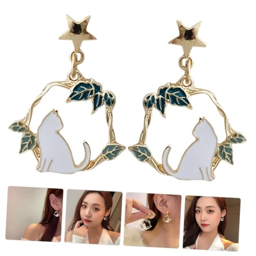 MUCKLILY 2 Paare Leichte Emaille Katzen Ohrringe Asymmetrische Anhänger mit Katzenmotiv Modische Ohrstecker für Damen Vielseitiger Schmuck für Alltag und Geschenk MUCKLILY 2 Paare Leichte Emaille Katzen Ohrringe Asymmetrische Anhänger mit Katzenmotiv Modische Ohrstecker für Damen Vielseitiger Schmuck für Alltag und Geschenk von MUCKLILY