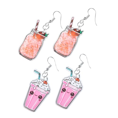 MUCKLILY 2 Paare Sommer Ohrringe Cold Bunte Getränk Flasche Ohrhänger Modisch Leicht Kombinierbar für Damen Party Alltag MUCKLILY 2 Paare Sommer Ohrringe Cold Bunte Getränk Flasche Ohrhänger Modisch Leicht Kombinierbar für Damen Party Alltag von MUCKLILY