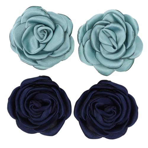 MUCKLILY 2 Paare Stoffblumen Kamelien DIY Schuhblumen Schuhschmuck Langlebige Schuhverzierung kratzfrei für Damen Schuhe von MUCKLILY