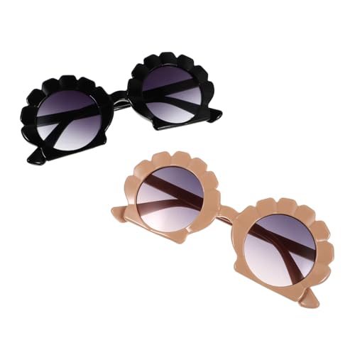 MUCKLILY 2 Paare Teiliges Modische Unregelmäßige Vintage form UV schutz Leichte Outdoor brille für Mädchen und Jungen Geeignet für Karneval und Party von MUCKLILY