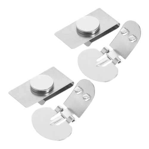 MUCKLILY 2 Paare Unsichtbare Magnetische Krawattenklammer aus Edelstahl Unsichtbarer Krawattenhalter Faltenverhindernd Schnelles Magnetisches Anbringen Unauffällig für Herrenbusiness und von MUCKLILY