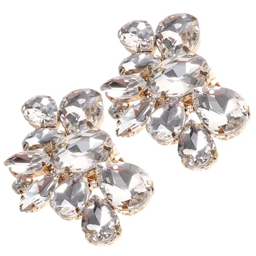 MUCKLILY 2 Stck Abnehmbare Hochzeitsschuh buckles mit Funkelnden Schmuckstein schuhcharms Dekorative Schuhclips für Damen Einfache Installation Eleganter Brautschmuck für Party Fest und von MUCKLILY