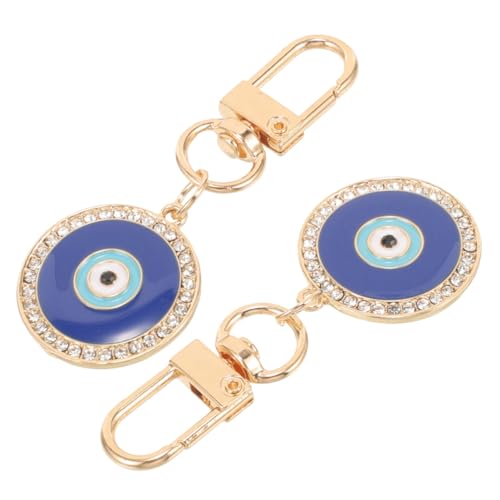 MUCKLILY 2 Stück Blaue Auge Schlüsselanhänger Anhänger aus Modischer Taschenanhänger für Damenhandtaschen und Rucksäcke Langlebige Hängedekoration mit Glücksbringer Wirkung von MUCKLILY