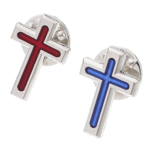 MUCKLILY 2 Stück Brosche Abzeichen Religiöse Anstecknadel für Konfirmation Heilige Feierlichkeiten Robuste Metallbrosche mit Einzigartigem Design Einfacher Anbringung von MUCKLILY