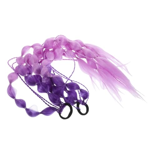 MUCKLILY 2 Stück Bunte Bubble Ponytail Haarschmuck Geflochtene Leichte Haarverlängerung Einfach Zu Tragen Weich Und Sicher Für Mädchen von MUCKLILY