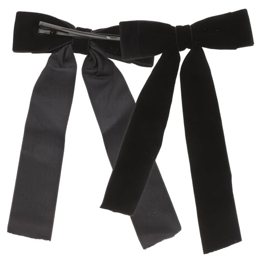 MUCKLILY 2 Stück Elegante Haarklammer Große Schleife Samtig Weicher Haarschleife Haarspange für Damen Mädchen Langlebig Formstabil Modisch Auffällig von MUCKLILY
