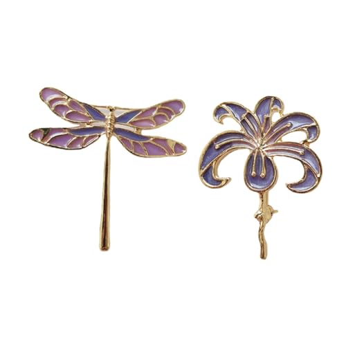 MUCKLILY 2 Stück Feine Libellen brosche aus Hochwertiger Legierung Modisches Accessoire für Damen Elegantes Design für Kleidung Jacken Rucksäcke und Hüte Langlebig und Stilvoll von MUCKLILY