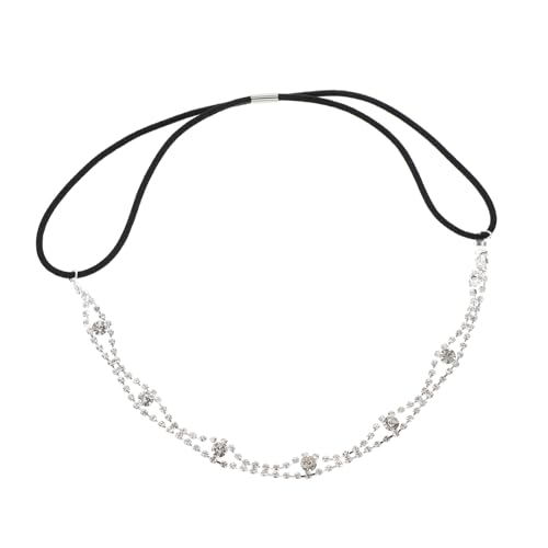 MUCKLILY 2 Stück Haarschmuck Strasssteinen Damen Haarband für Hochzeit und Party Glänzendes Kopfband in Gold und Silber Modische Kopfbedeckung für Frauen und Mädchen von MUCKLILY