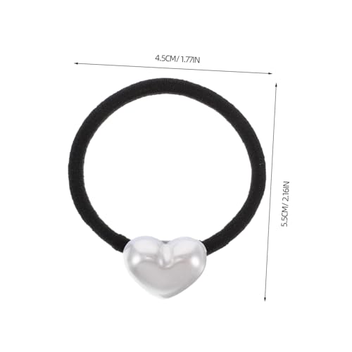 MUCKLILY 2 Stück Herz haargummis Elastisch für Damen Mädchen Valentinstag Haarbänder Hoher Ponytail Halter Sanft zu Haaren Modischer Haarschmuck Alltags Sport Party von MUCKLILY