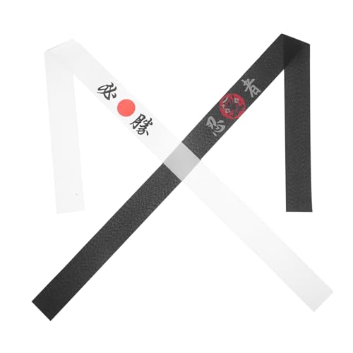 MUCKLILY 2 Stück Ninja Stirnband aus Japan Samurai Stirnband Karate Accessoire Vielseitig für Fitness und Kochen Japanische Bandanas für Männer und Frauen von MUCKLILY