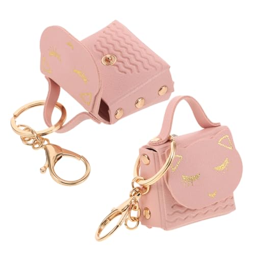 MUCKLILY 2 Stück Katzen Schlüsselanhänger Pack Mini Geldbörse mit Niedlichem Katzen Design Münztasche für Einkaufen Reisen und Dates Leicht und Kompakt von MUCKLILY