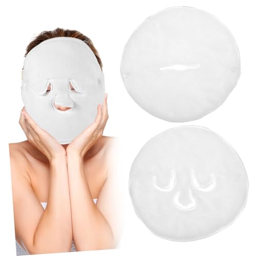 MUCKLILY 2 Stück Korallenvlies Gesichts Wärmetherapie Handtücher Knopfdesign Weich Hautfreundlich für Heiße Kompresse Gesichtsdampfmassage und Spa Anwendungen bei Frauen von MUCKLILY
