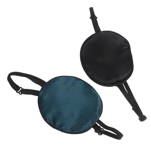 MUCKLILY 2 Stück Lazy Eye Patch Weiche Augenklappe Wiederverwendbare Augenklappen Augenklappe Für Erwachsene Piratenkostüm Augenklappen Für Piraten von MUCKLILY