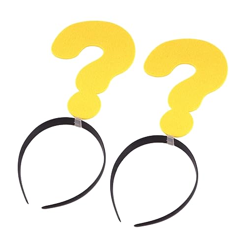 MUCKLILY 2 Stück Lustige Fragezeichen Haarreifen Kopfaccessoire für Kostümpartys Feiertage und Fotoshootings Langlebig und Einfach zu Kombinieren von MUCKLILY
