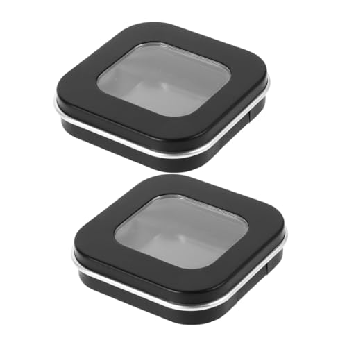 MUCKLILY 2 Stück Magnetische Lidschatten Aufbewahrungsbox Kompakte Nachfüllbare Make Up Puder Behälter Tragbare Kleine Kosmetikbox für Reise Sicherer Magnetverschluss Vielseitig für von MUCKLILY