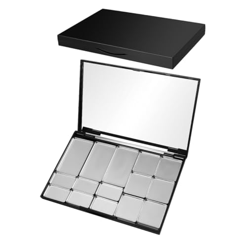 MUCKLILY 2 Stück Magnetische Make up palette mit Spiegel Leere DIY Lidschatten palette aus Robustem Magnetische Make up aufbewahrung für Lidschatten Lippenstift und Puder Vielseitig und von MUCKLILY