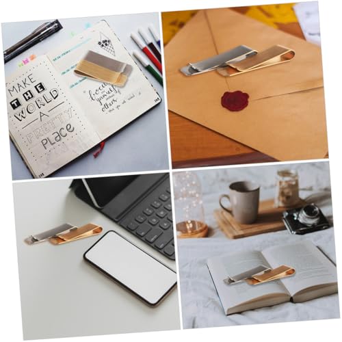 MUCKLILY 2 Stück Metall Geldclip aus Messing und Edelstahl Robuste Geldklammer für Scheine und Karten Langlebig Formstabil Kompakt für Outdoor und Alltag Praktischer Kartenhalter und von MUCKLILY