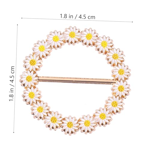 MUCKLILY 2 Stück Metall eckclip für Kleidung Modische Daisy schalclips Leichte Langlebige Schmuckverschluss accessoires für Damen tücher Halstuch Strickjacken verschönerung von MUCKLILY
