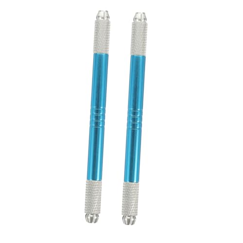 MUCKLILY 2 Stück Microblading Handstift Blau Langlebig Manuell Fogging Pen für Anfänger und Profis Augenbrauenstift für Zuhause und Salon Einfache Anwendung Robust von MUCKLILY
