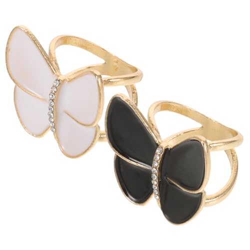 MUCKLILY 2 Stück Modische Schalringe mit Glatter Oberfläche Doppelte Geometrische Clips für Damen Vielseitige Halterung für Schals und Cardigans Schonend und Sicher für Alltag und von MUCKLILY