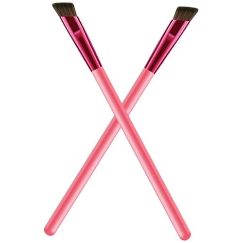 MUCKLILY 2 Stück Multifunktionaler Augenbrauenpinsel für Frauen Abgeschrägter Kosmetikpinsel Präzise Formung Wasserfest Wischfest Leicht und Tragbar zum Füllen Formen und Eyeliner auftrag von MUCKLILY