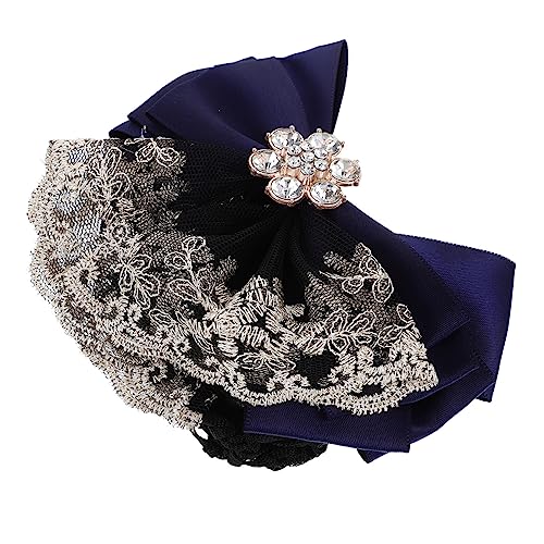 MUCKLILY 2 Stück Professionelles Haarnetz Elegante Haarklammern für Dutt und Hochsteckfrisur Feines Schwarzes Haarnetz mit Spitzen Geeignet für Damen bei Arbeit und Festlichen Anlässen von MUCKLILY