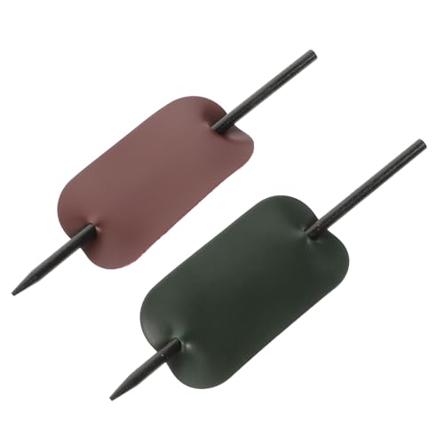 MUCKLILY 2 Stück Pu leder Haarwickler mit Stab Vintage Ponytail Cuff Haarschmuck für Damen Weiches Strapazierfähiges Pu leder Vielseitiger Haargummi für Dutt und Pferdeschwanz Modisches von MUCKLILY