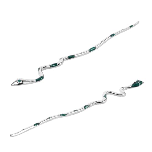 MUCKLILY 2stücke Schlangen-haarstäbe Aus Legierung Haarschmuck Für Damen Haarnadeln Für Frisuren Und Lange Haare Haaraccessoires Für Halloween Und Hochzeit von MUCKLILY
