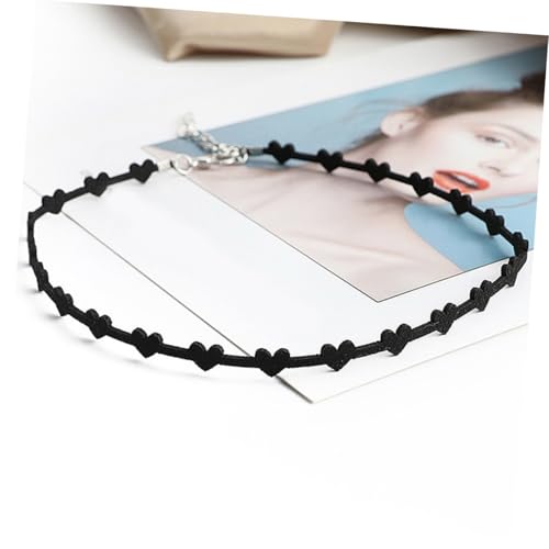 MUCKLILY 2 Stück Silberfarbene Kurze Herz Choker Halskette für Damen Robuste Ketten mit Schlichtem Herzanhänger Vielseitiger Schmuck für Alltag und Besondere Anlässe von MUCKLILY
