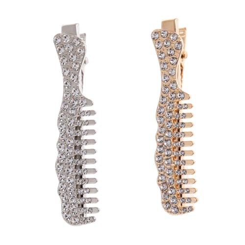 MUCKLILY 2 Stück Strass Haarklammern Glänzende Haarkämme Luxus Haarspangen Damen Hochzeit Party von MUCKLILY