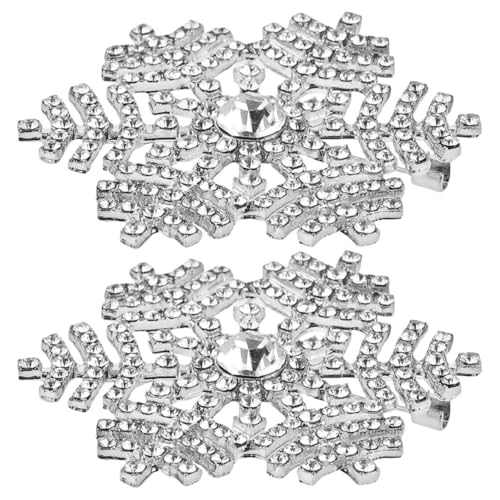 MUCKLILY 2 Stück Strass Schneeflocken Broschen Vielseitige Anstecknadeln aus Langlebiger Legierung Funkelnde Schmuckaccessoires für Kleidung Schals Hüte Eleganter Glanz für von MUCKLILY