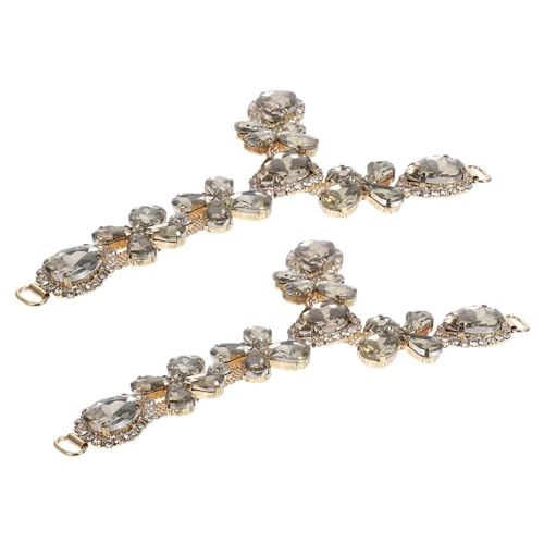 MUCKLILY 2 Stück Strass Schuhketten Kristall Bling Schuhe Charm Damen Eleganter Fußschmuck Für Sandalen Hausschuhe Accessoires Strand Freizeit Und Urlaubskleidung von MUCKLILY