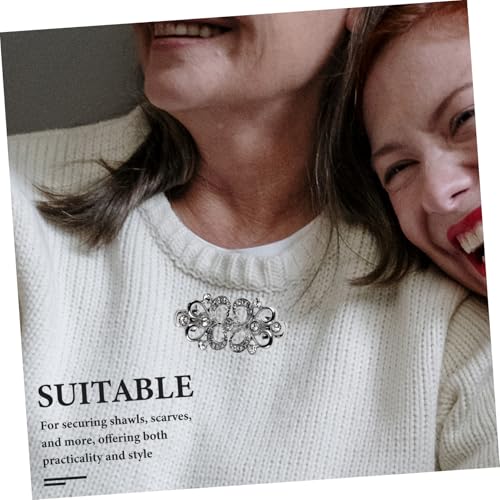 MUCKLILY 2 Stück Strickjacken Clips mit Funkelnden Kristallen Vielseitige Broschen zum Verschließen von Cardigans Schals und Kleidern Eleganter Modeschmuck für Damen und Mädchen von MUCKLILY