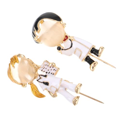 MUCKLILY 2 Stück Süße Cartoon Broschen Teiliges Umweltfreundlichem Material für Pflegeberufe Langlebig und Stylisch für Kostüme und von MUCKLILY