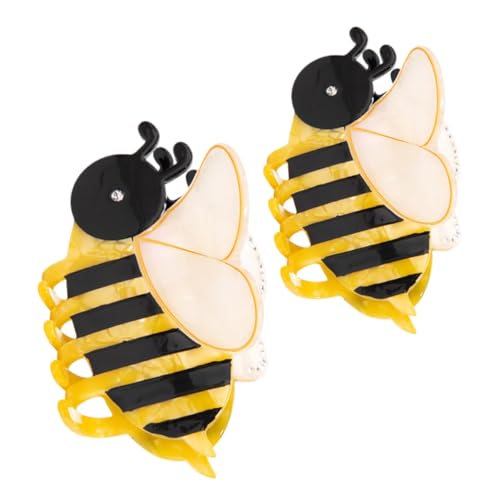 MUCKLILY 2 Stück Teiliges Bienen Haarklammer mit Funkelnden Strassakzenten Vielseitige Haar Clips mit Innovativem Kralldesign für Schnelles Styling Geeignet für Frauen und Mädchen bei von MUCKLILY