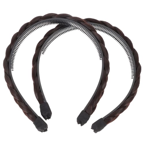 MUCKLILY 2 Stück Teiliges Geflochtenes Haarband Leichtes Stirnband mit Geflecht Design Komfortables Haarschmuck für Frauen und Mädchen Geeignet für Alltag Party Hochzeit und Vielseitige von MUCKLILY