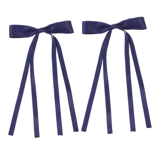 MUCKLILY 2 Stück Teiliges Haarschleifen Damen Lange Haarklammern mit Schleifen-design Stabile Haarspangen für Hochzeit Geburtstag Alltag Modische Haarschleifen-clips von MUCKLILY